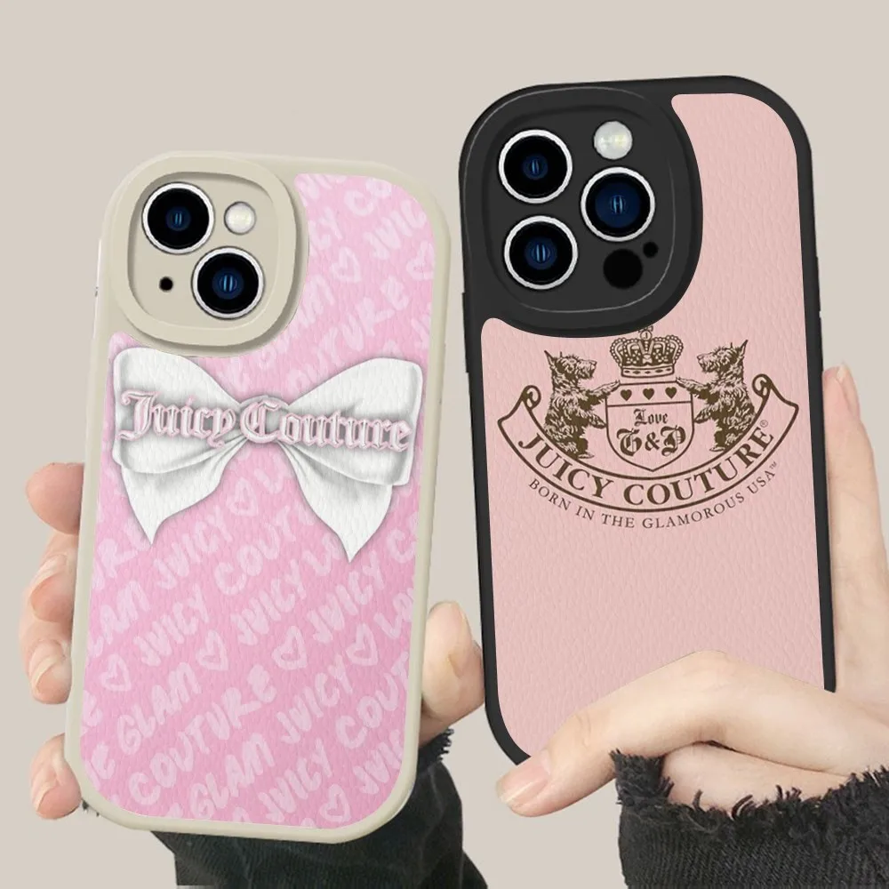 Чехол для телефона J-Juicy C-Couture из жесткой кожи iPhone 16 15 14 13 12 Mini 11 Pro Max Xs X Xr 7 8 Plus Fundas