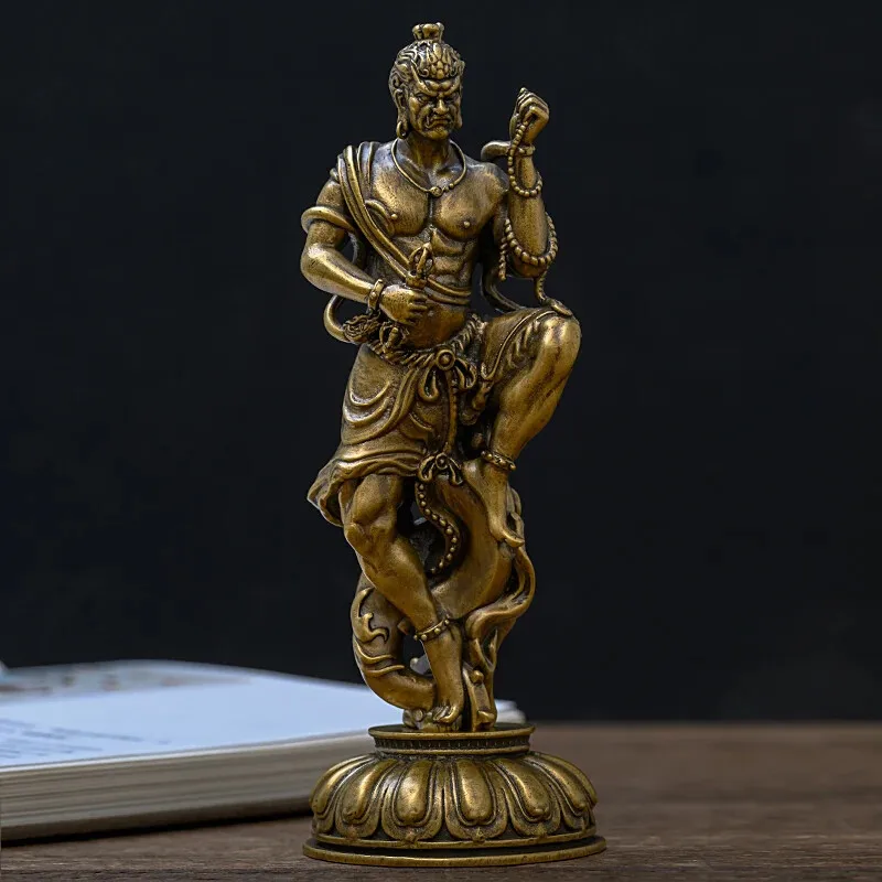Фото Статуя Fudo Myoo Vajra Dorje ручной работы, защита дзен, ритуальный декор фэн-шуй, подарок №5