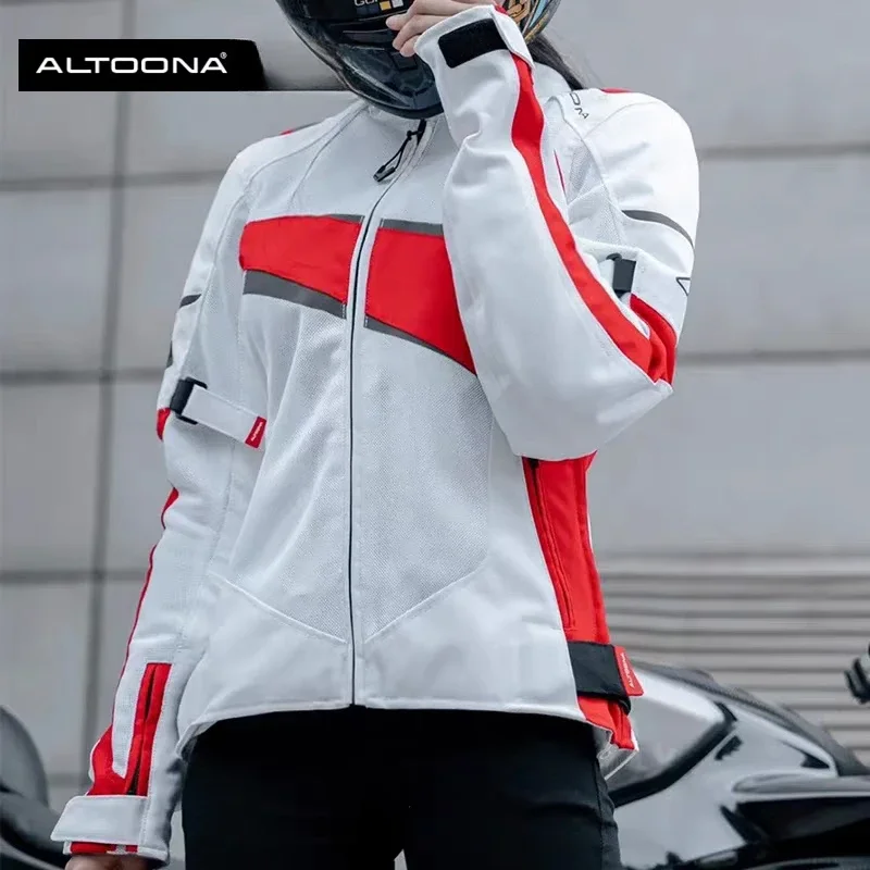 Куртка Altoona для мотоциклиста женщин защитная летняя сетчатая куртка вентиляция