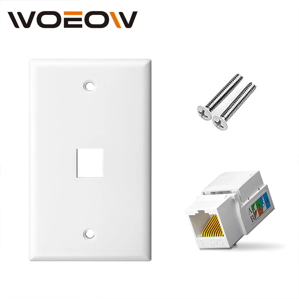 Сетевой Ethernet-Кабель WoeoW CAT6 с отверстием для стен Rj45 Keystone Jack сетевого кабеля CAT6/CAT5e