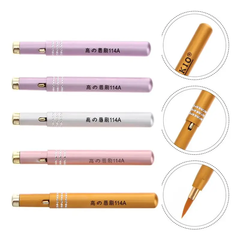 

5 шт. Выдвижной Кисть для макияжа губ помада блеск для губ аппликатор телескопическая двойная кисть для губ Тени для век Инструменты для кра...