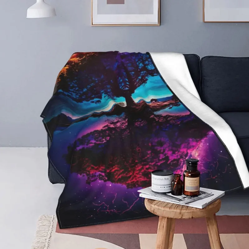 

Космическое Древо жизни ультра-Мягкое микро Флисовое одеяло современный удобный подходит для дивана антипиллинговое покрытие