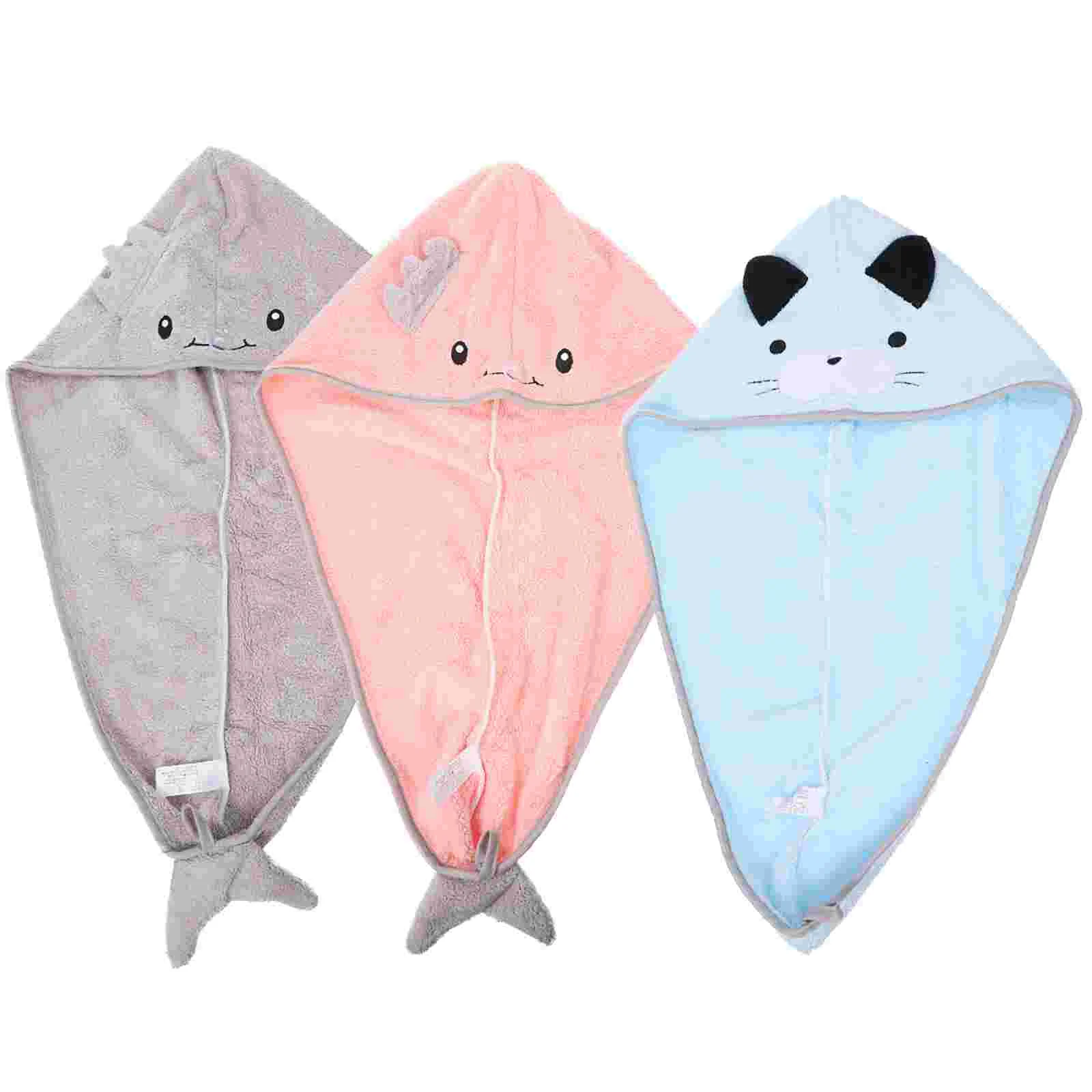 

Towel Hat Drying Hair Fleece Fast Cap Coral Wrap Quick Dry Bath Thicken Care Absorbent Water Microfiber Cute Tool Caps Shower
