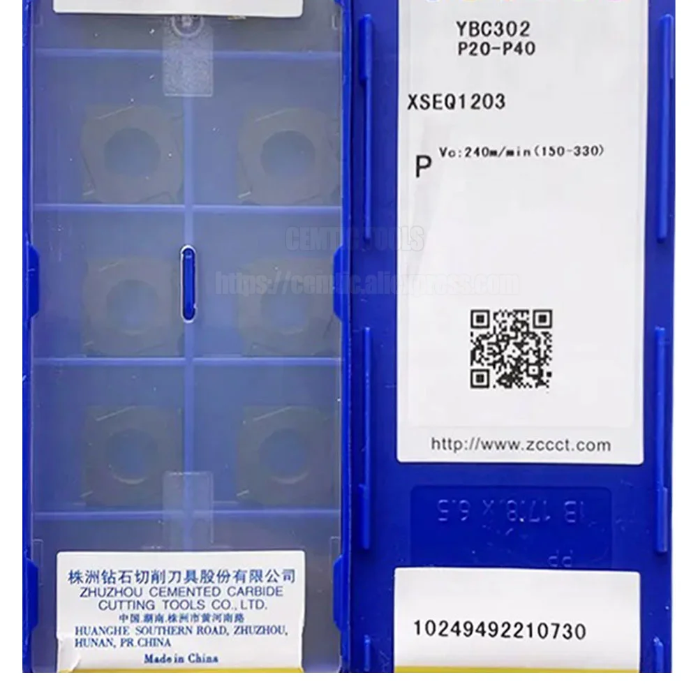 ZCC XSEQ Лезвие из сплава с ЧПУ YBC302 YBG302 XSEQ1203 YBM253 Токарные инструменты для обработки