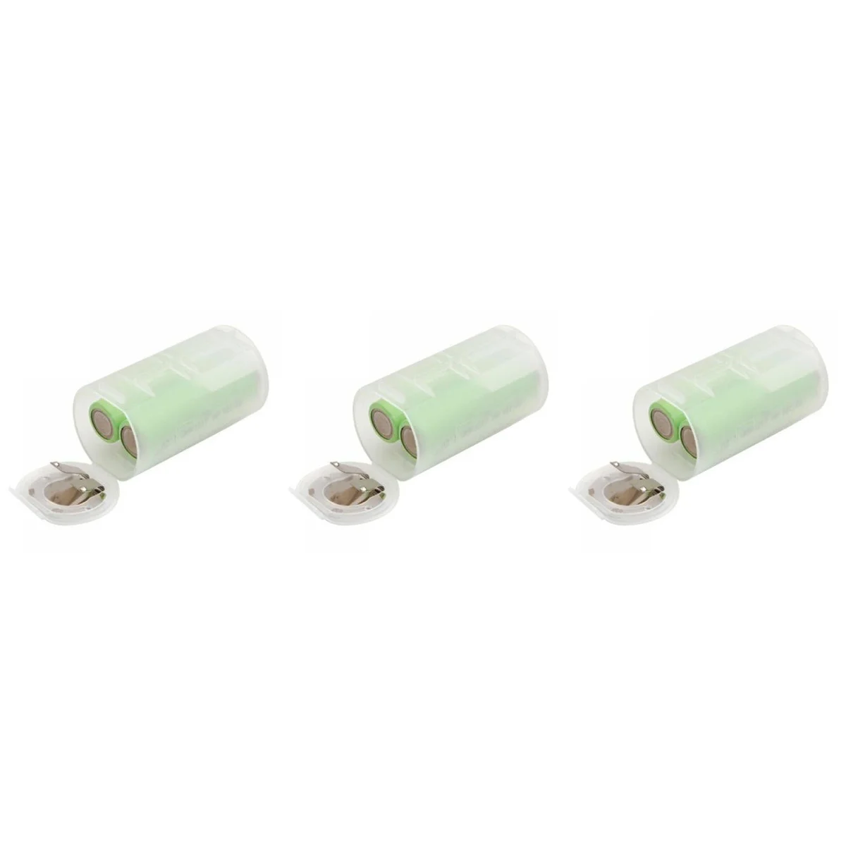 

3pcs Portable Size AA to Size D Adapters Converter Cases (Transparent)