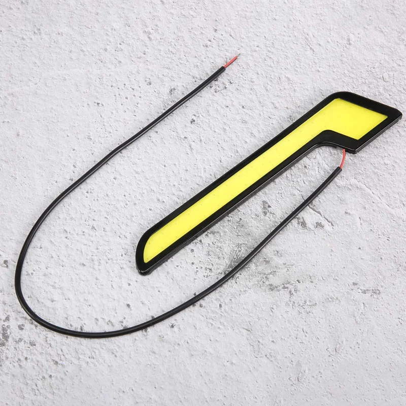 1 пара высокомощных L-образных COB дневных ходовых огней противотуманных фар белый