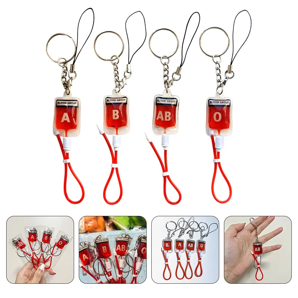 

Keychain For Decor Decoration Hanging Purse Novelty Pendant Holder Blood Bags Metal Party Favor Chains