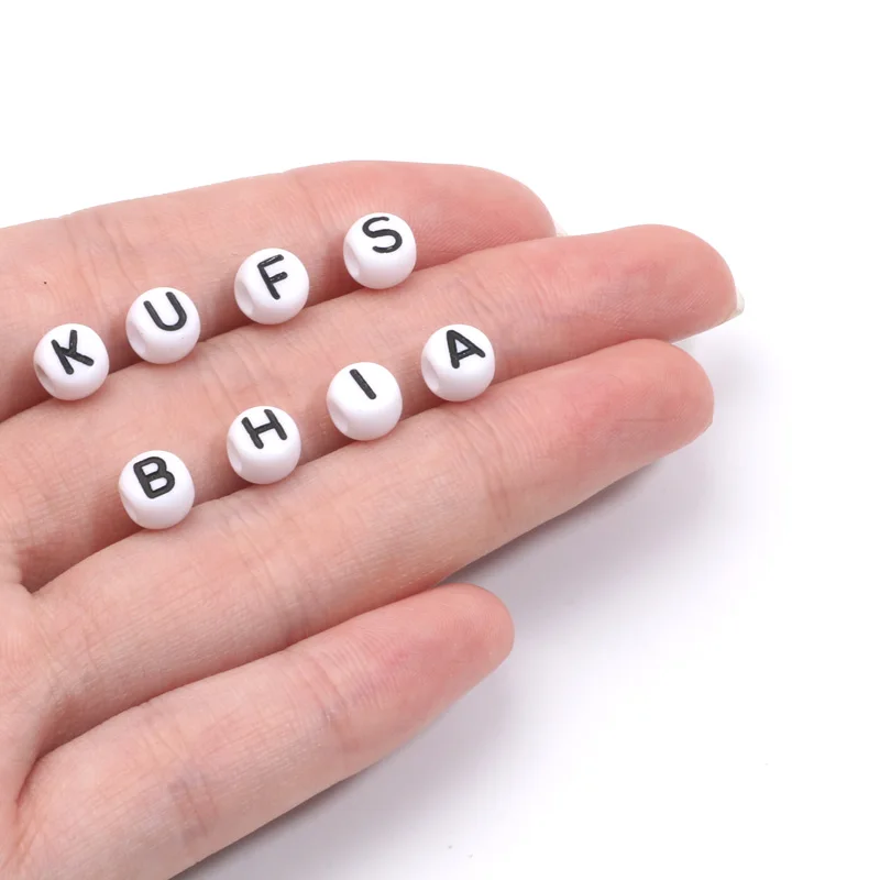 100 шт. 5x7 мм смешанные буквы акриловые бусины-разделители алфавитные бусины для
