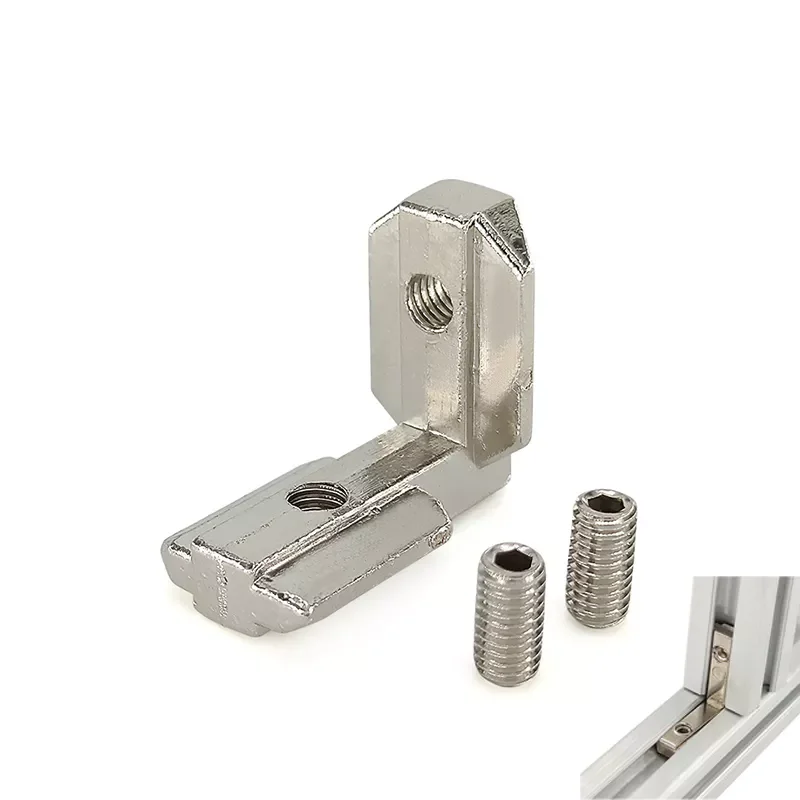 

1/10pcs T Slot L-Shape Aluminum Profile Interior Corner Joint Bracket Fastener EU Standard for 2020 3030 4040 4545 with Screws