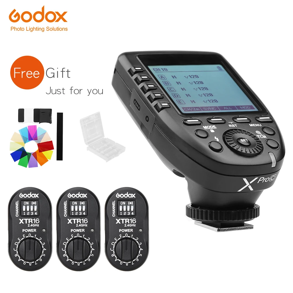 

GODOX XPro-C E-TTL 2,4G Беспроводная Высокоскоростная синхронизация 1/8000s X система высокоскоростная вспышка триггер + 3 фотовспышки для камер Canon EOS