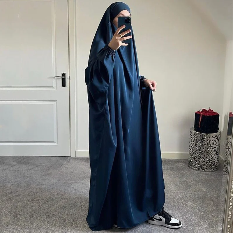 Ramadan Eid Hooded Abaya Women Prayer Garment Muslim Hijab Jilbab Loose Dress Set Abayas Dubai Turkey Islamic Clothes Kaftan