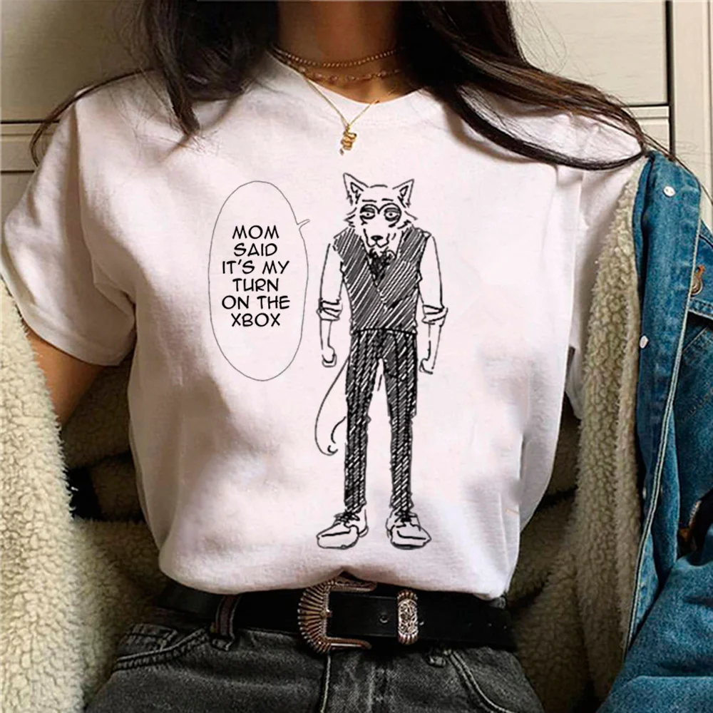 

beastars t-shirts women designer manga top female Japanese clothing