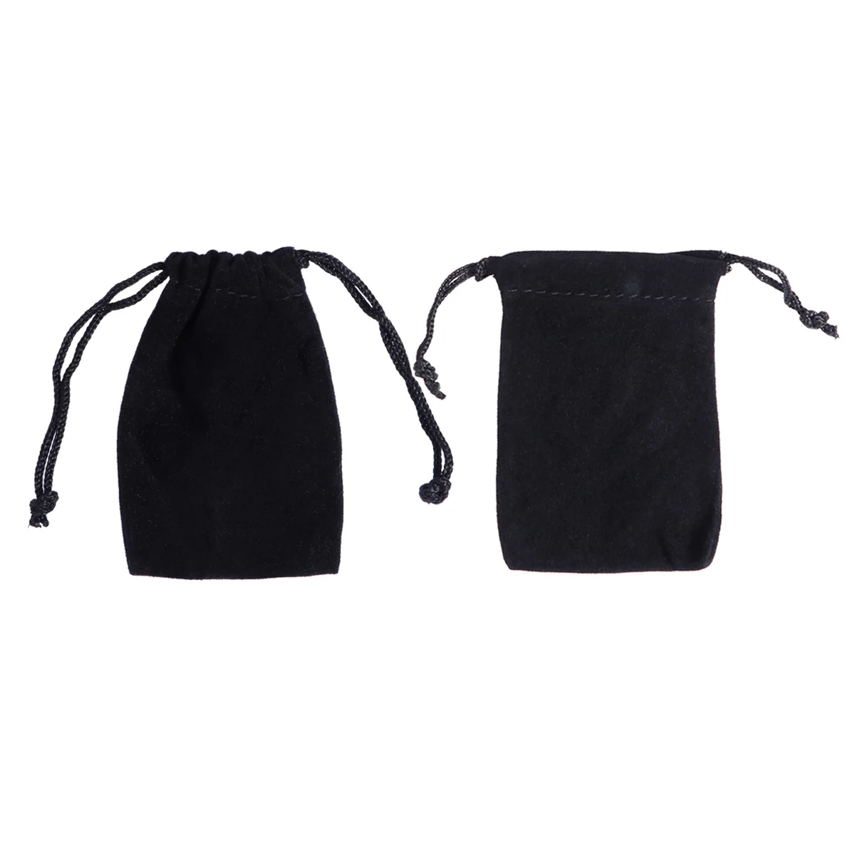 

9*7cm Drawstring Jewelry Pouch Storage Bag - 75 pcs/set (Black)