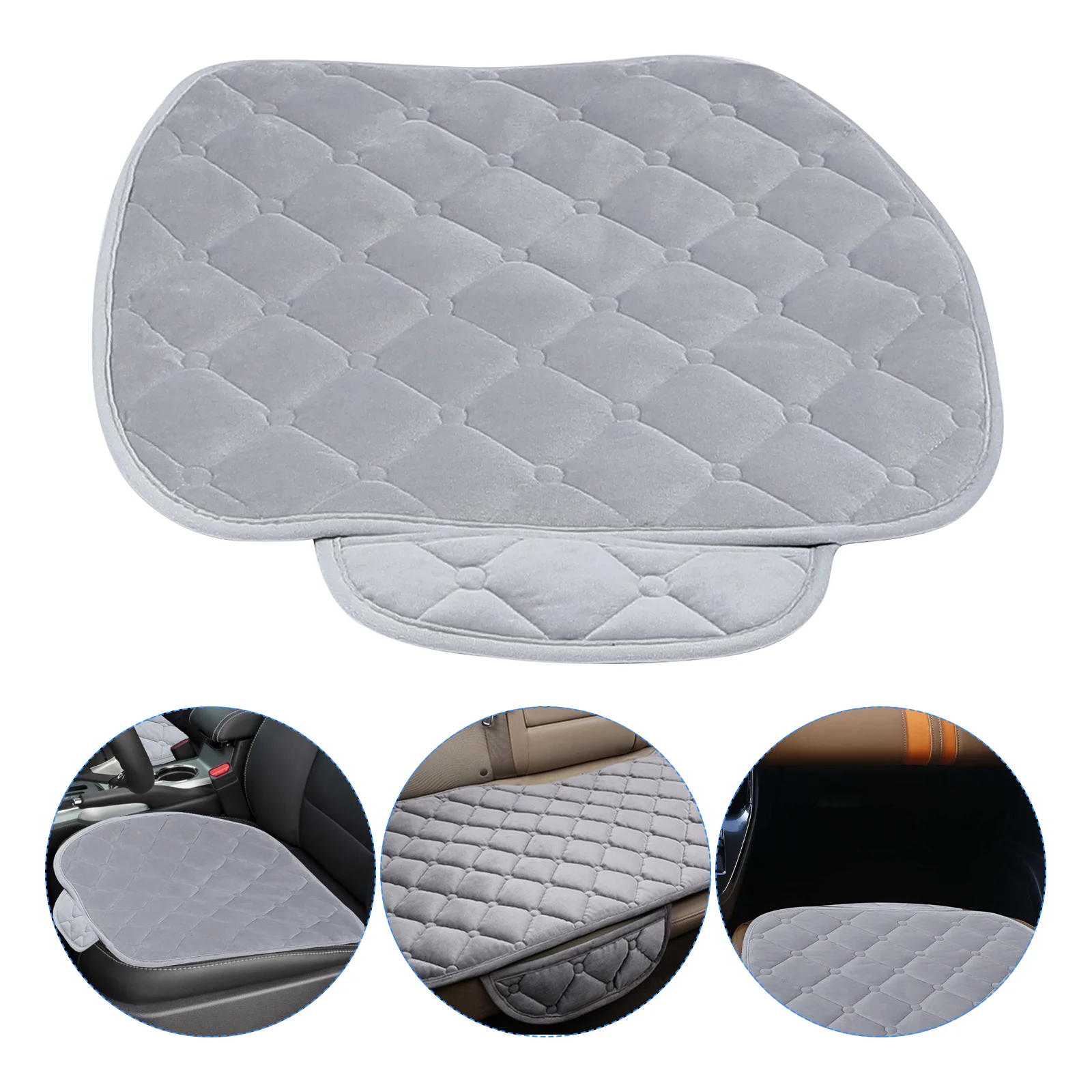 

Cushion Car Auto Pad Cover Mat Protection Warm Plush Interior Winter Automobile Pads Driver Non Office Breathable