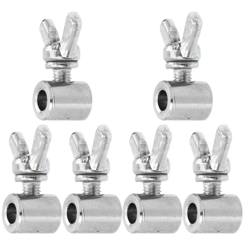 

6pcs Wire Rope Clamp Outdoor Cable Clip Heavy Duty Clip Clamp Screw Fastener
