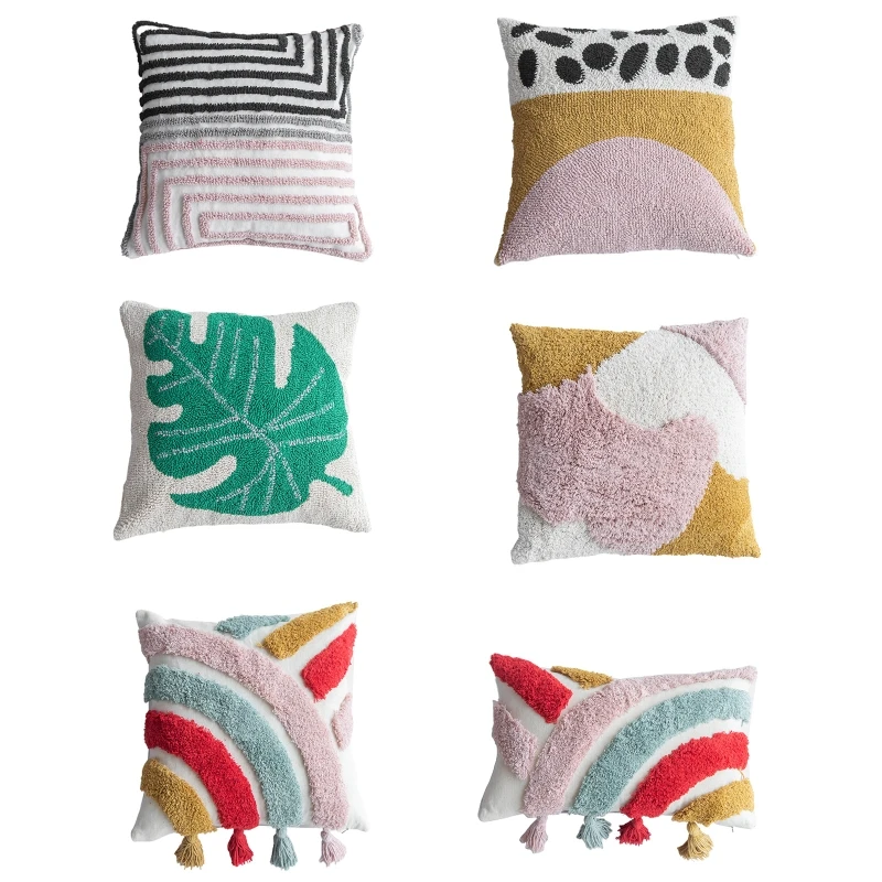 

F3KA Colorful Pillowcase for Living Room Couch Bedroom Chair Throw Pillow Cover