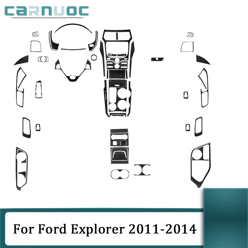 Для Ford Explorer 2011-14 с MyFord Touch без аудиосистемы Sony декоративные черные наклейки из