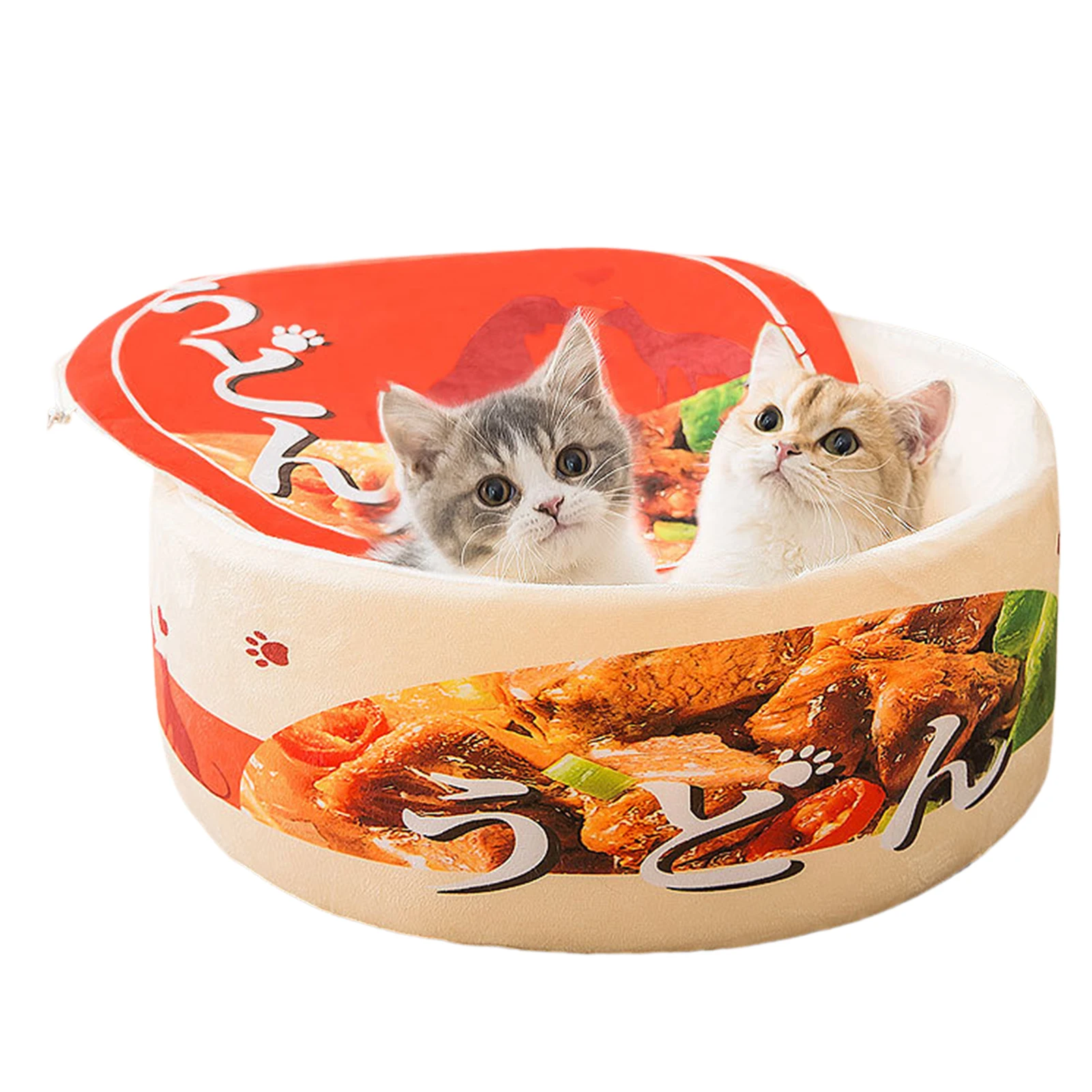 

Instant Noodle Barrel Pet Bed Noodles Kennel Instant Ramen Bowl Dogs Beds Pets House For Gifts Easy To Clean & Store Gifts For