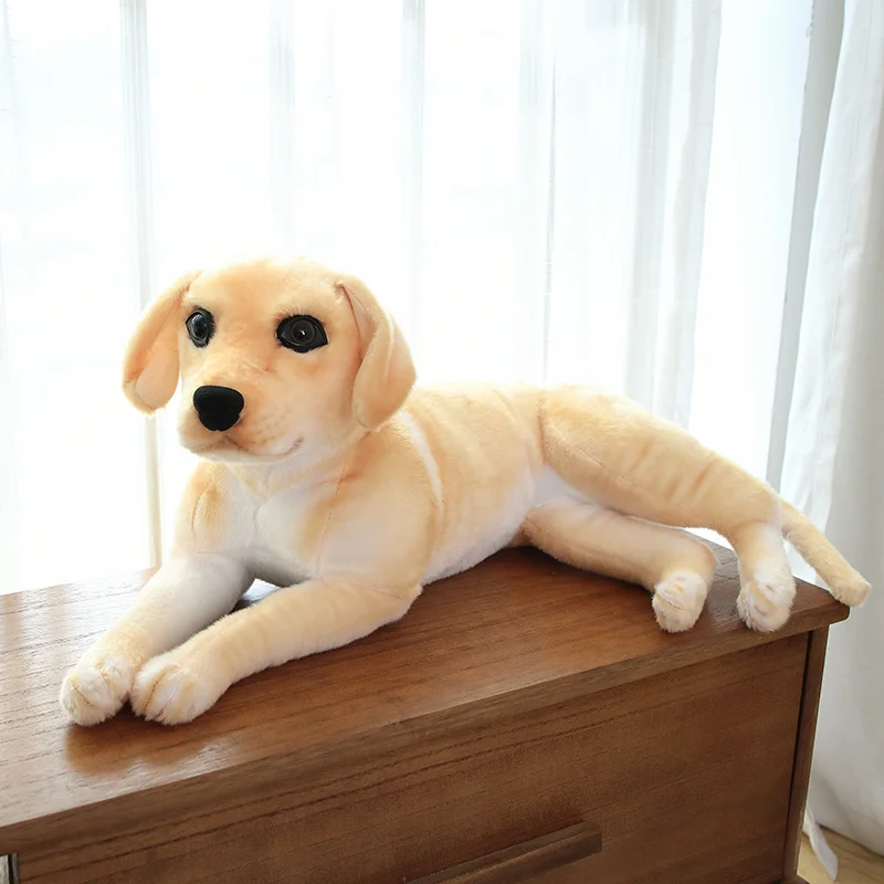 50-90CM Simulation Cute Lying Golden Retriever Plush Toy Stuffed Soft Puppy Dog Pillow Doll Toys for Kids Girls Birthday Gift images - 6