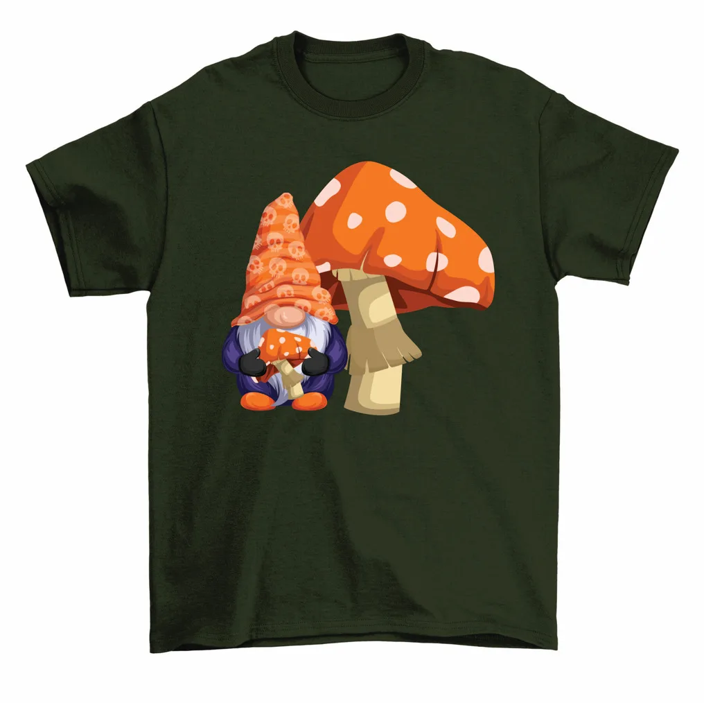 Праздничная футболка с длинным или коротким рукавом в виде гриба гнома