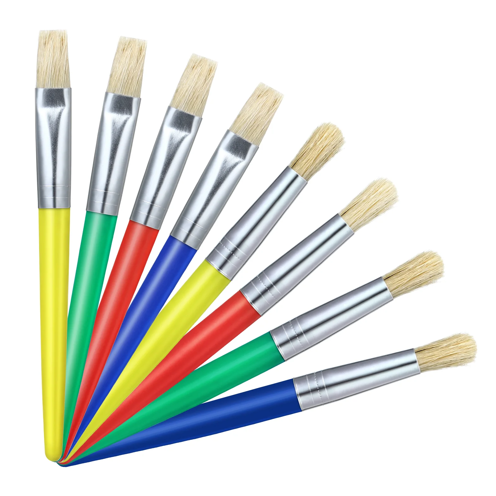 

8 Brushes Portable Easy to Grip Painting Tools for Kids Professionals