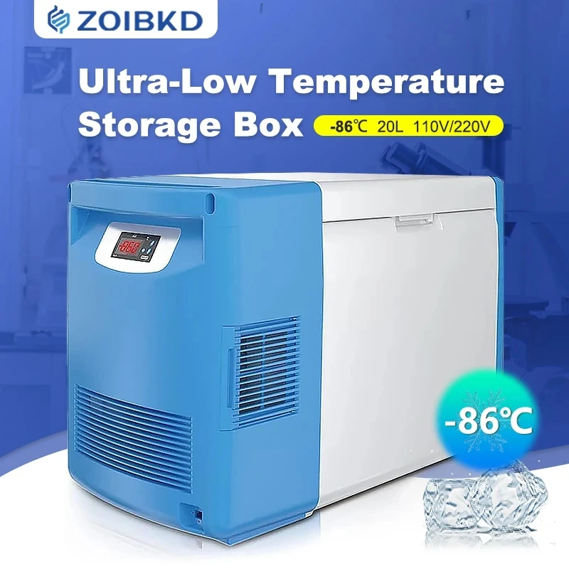 

ZOIBKD (American Warehouse) -86℃/20L Laboratory Refrigerator Ultra-low Temperature Storage Box Ultra Portable Freezer DW-86W20