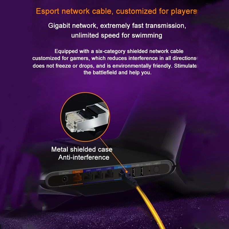 NEW Unlock Fiberhome Esport router AX6600 wifi 6 Quad-core high gain eight antennas tri-band 6600Mbps 2.4&5 GHz Router Mesh wifi images - 6