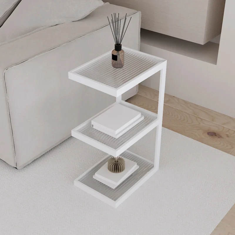 

Sofa Side Table Light Luxury Square Corner Table Living Room Modern Side Cabinet Side Cabinet Balcony Storage Small Table