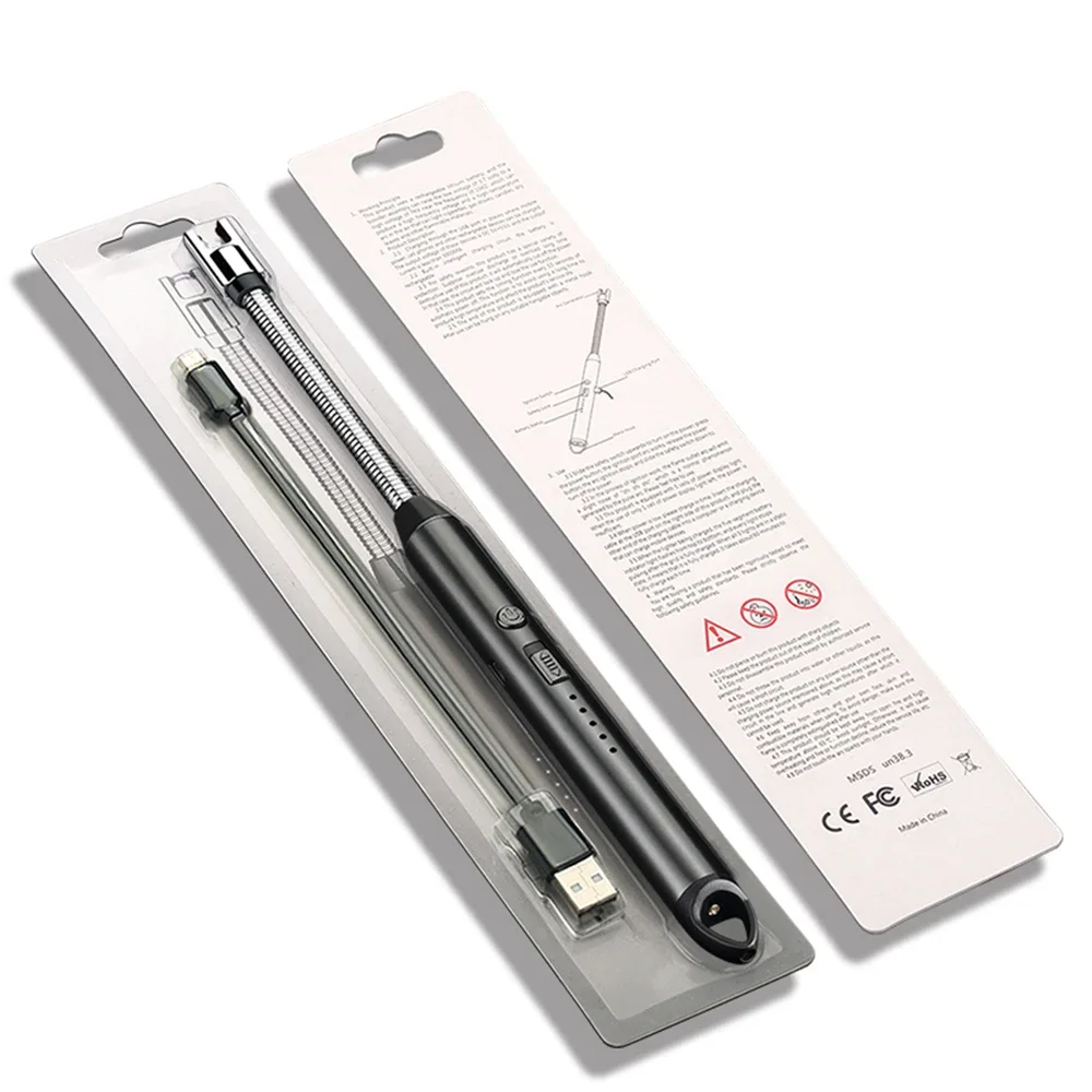 Новинка USB электрическая длинная кухонная зажигалка вращающаяся на 360 ° свеча