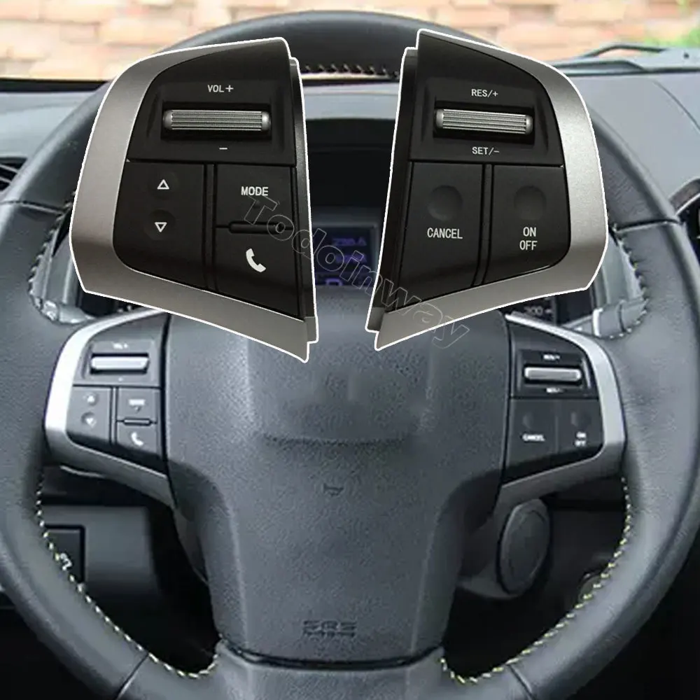 

Audio Volume Switch Steering Wheel Cruise Control Media Player Button orange LED For Isuzu dmax D-Max MUX 2018 car accessories