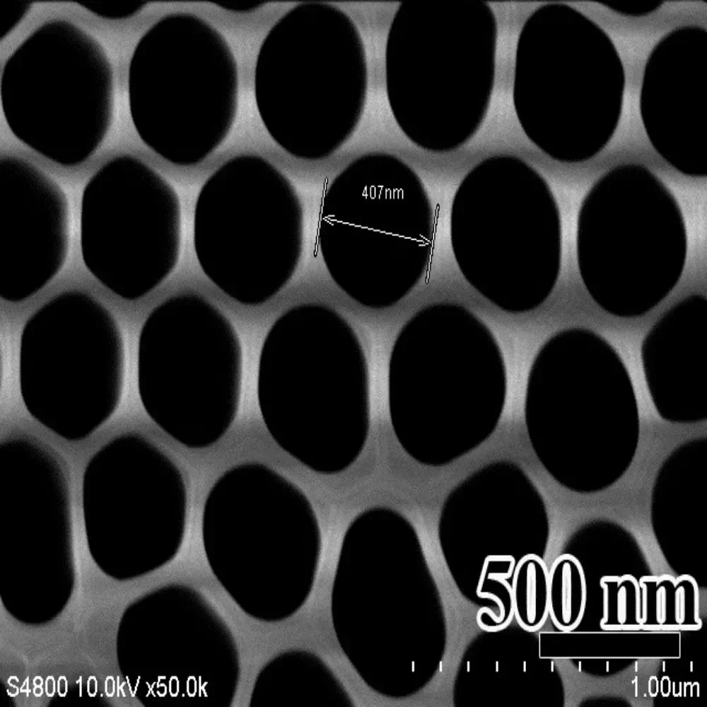 Индивидуальный шаблон DP065 с интервалом пор 65 нм двухпроходной AAO мембрана фильтра