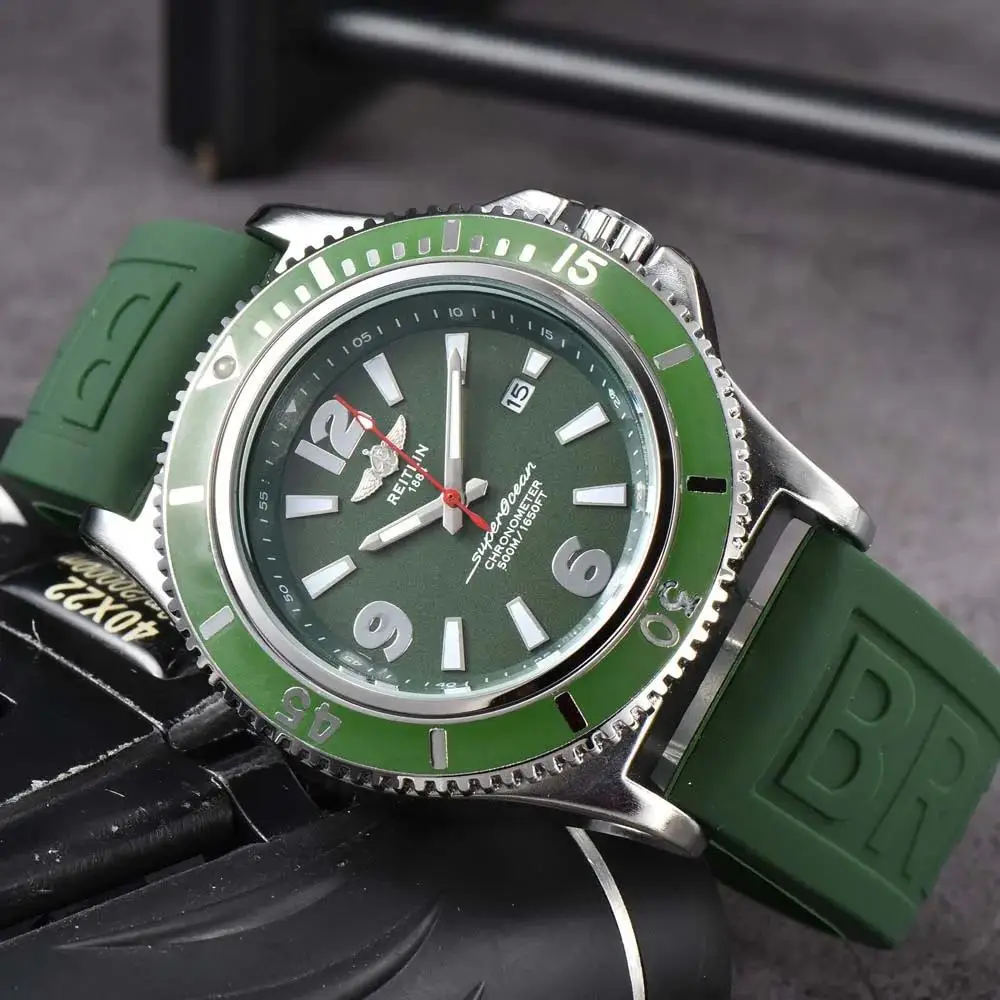 

2023 Hot Original Brand Men's Watch Luxury Business Sport Style Automatic Date Watch Serrated Large Dial Quartz AAA Men Clock