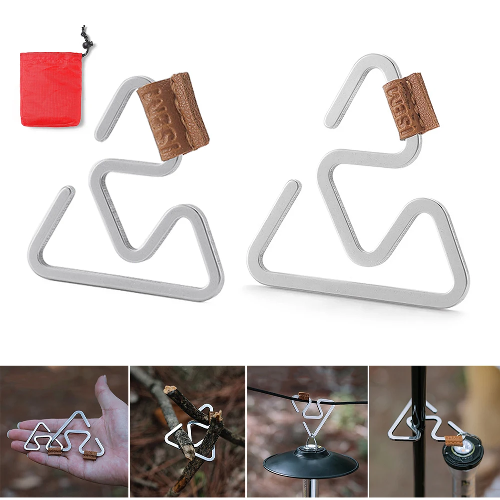 

Outdoor Triangle Hanger Hook Camping Storage Hook Tent Lamp Lantern Hanger Work Gloves Safety Clip Climbing Rope Hanging Buckle