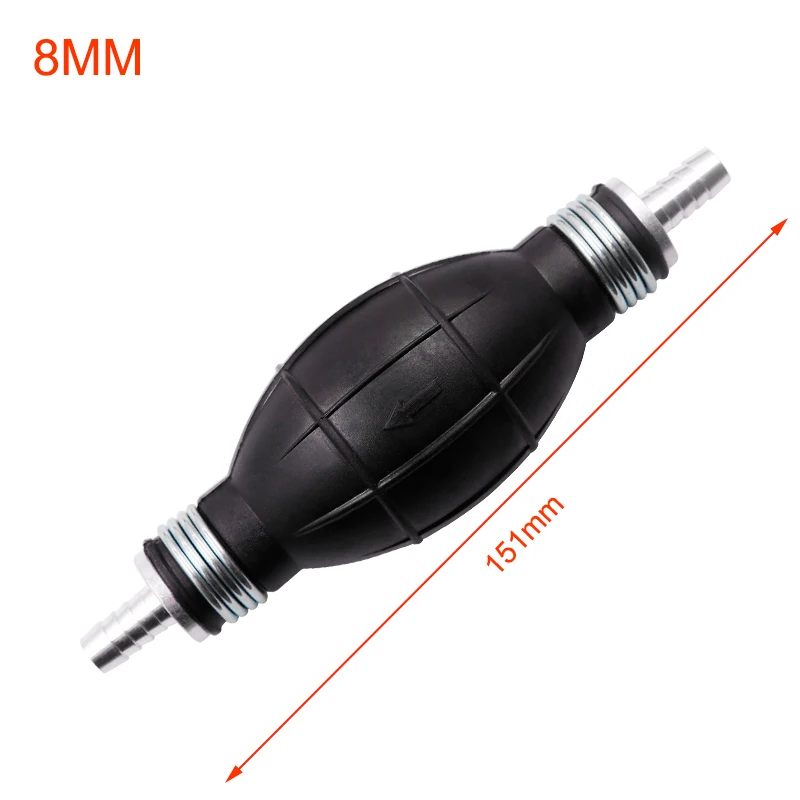 Ручной топливный насос, резиновая алюминиевая ручная лампа для перекачки дизельного масла, бензина для автомобиля, лодки, морского подвесного двигателя 6 мм/8 мм/10 мм/12 мм