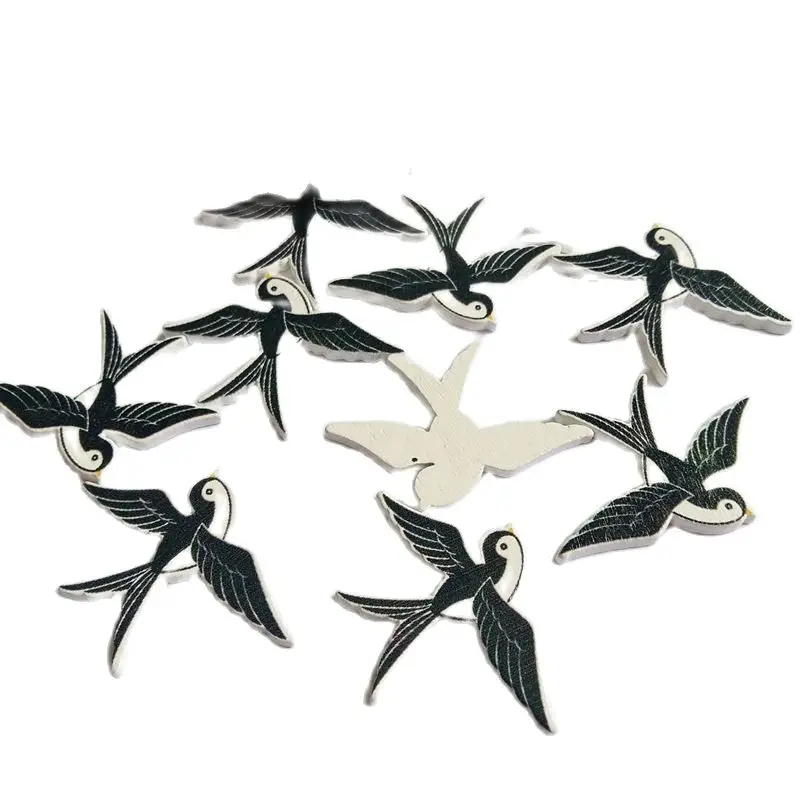 

40 шт./партия, деревянные пуговицы без отверстий