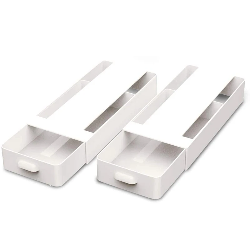 

2Pcs Under Desk Drawer Organizer Storage, Self-Stick Pencil Table Drawer For Office Home School