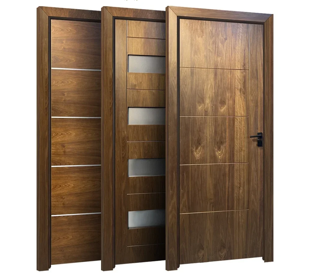 Prettywood Американская водонепроницаемая подвесная комната Дверь из орехового