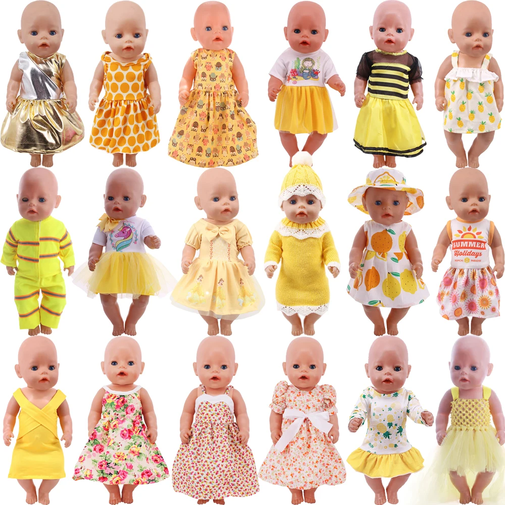 For 43 Cm Baby New Born & 18 Inch American Doll Girl's Dress,our Generation Accessories Toys