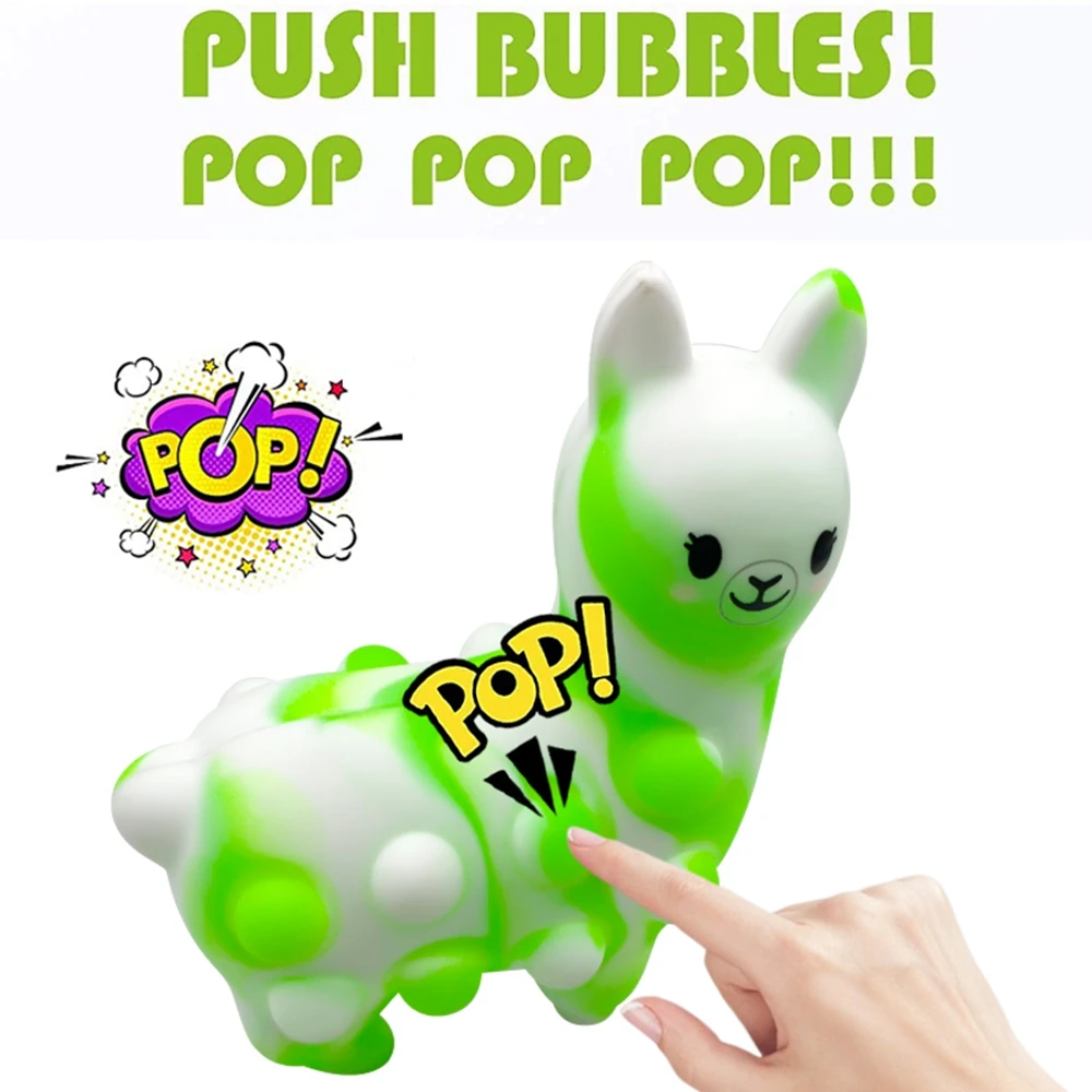 

4Pcs Ball Pop Fidget Toys Alpaca Bubble Popper Sensory Party Favor Gifts Kids Boys Girls Adults Party Anxiety Stress Relief Toys