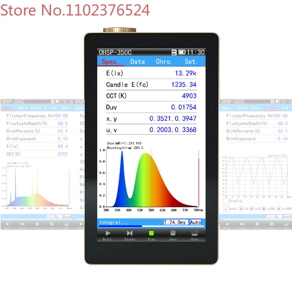 

OHSP350 Basic model Lux CCT CRI Meter Spectrometer with PC Software