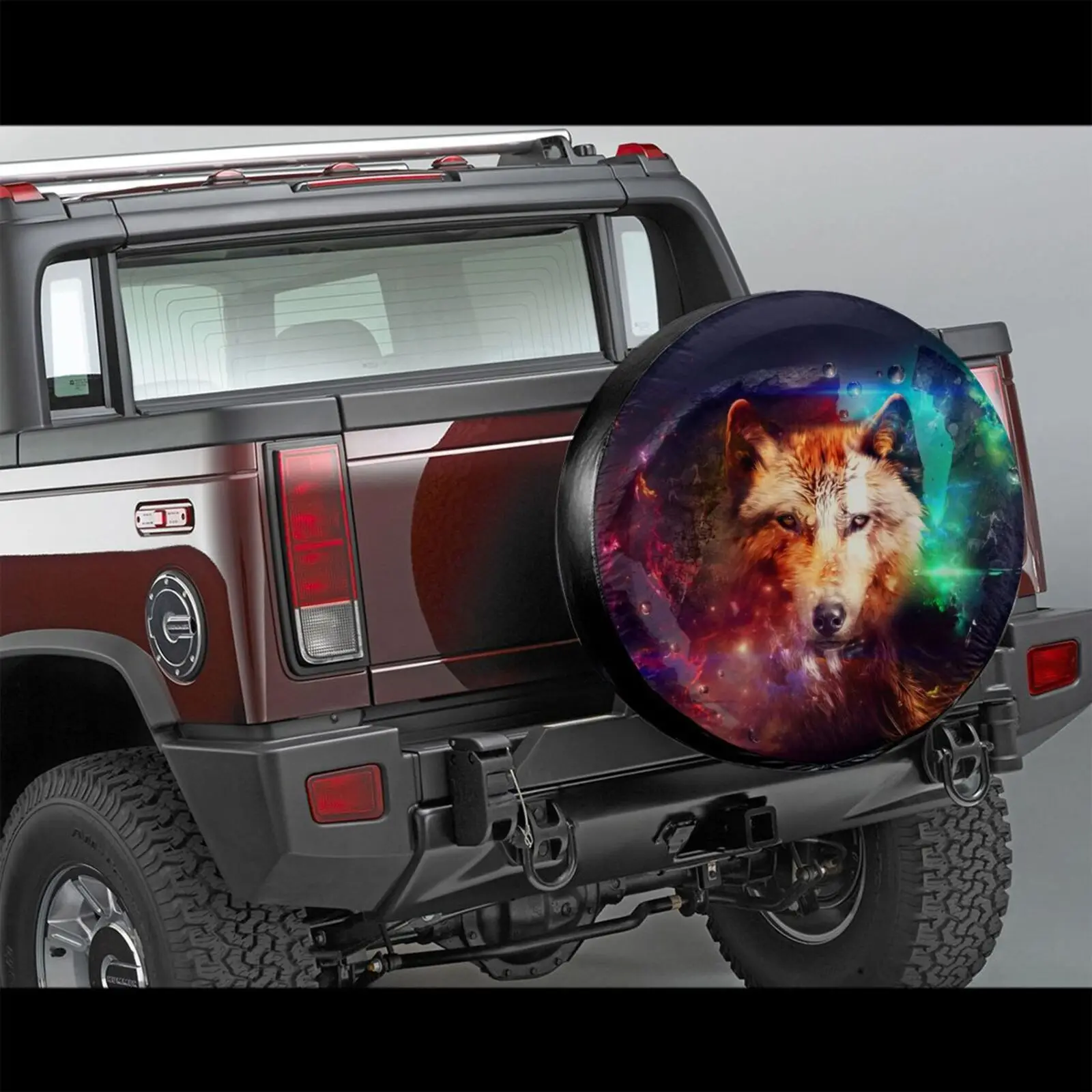 

Free Shipping Animal Wolf Tiger Lion Tire Accessories 16 Inch Spare Tire Cover Custom Print Universal Fits Most Cars