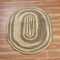 Rugs and Carpet for Home Living Area Floor Mat Gewebt Jute Teppich Indisch Geflochten Stil  Geometrisch Fläche Teppich 4x6 Ft