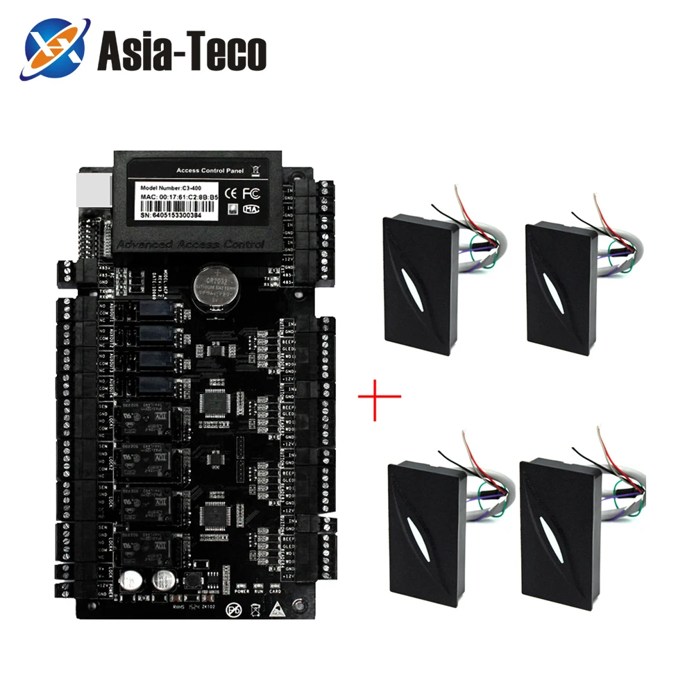 

Деталь на основе IP с 4pcs KR300 Reader TCP/IP RS485 коммуникация расширенный контроль доступа Wiegand 26 34