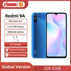 Версия EAC Глобальная версия Xiaomi Redmi 9A 9 мобильный телефон 2 Гб оперативной памяти, 32 Гб встроенной памяти, Процессор MTK Helio G25 Octa Core 6,53 дюймов 5000 мАч, 13MP AI тыловая камера мобильный телефон