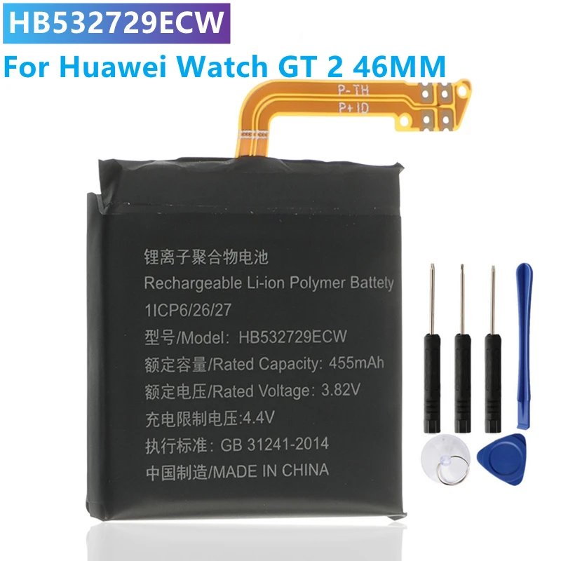 Аккумулятор для Huawei Watch 1 2 Pro 4G GT1 GT2 42 мм 46 HB532729ECW HB512627ECW HB302527ECW HB472023ECW HB442528ECW +