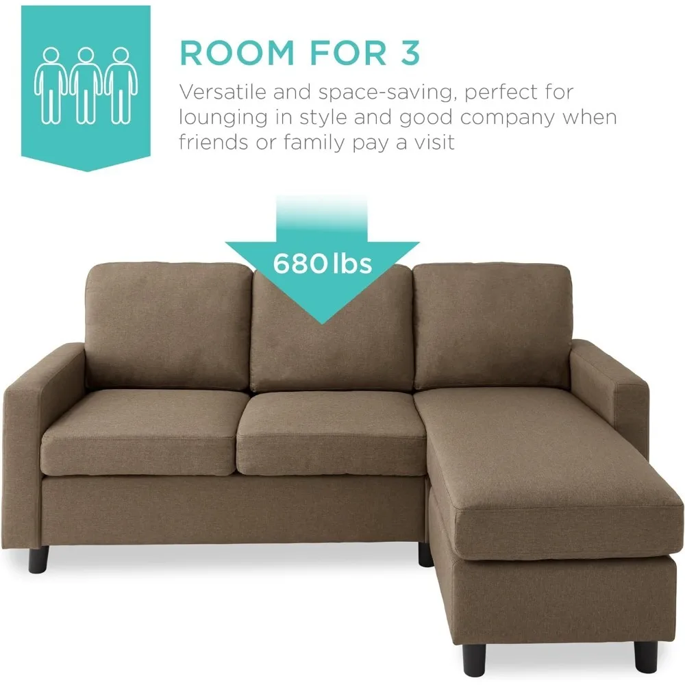 Секционный диван с мягкой обивкой компактные места шезлонг 3-х местный L-образный