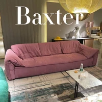 baxter frosted velvet straight line technology cloth elephant ear down sofa italian online celebrity casablanca