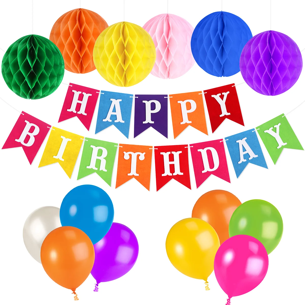 

UNOMOR Tissue Paper Flowers Pom Poms DIY Paper Garland Balloons Kit for Birthday Wedding Party Decoration