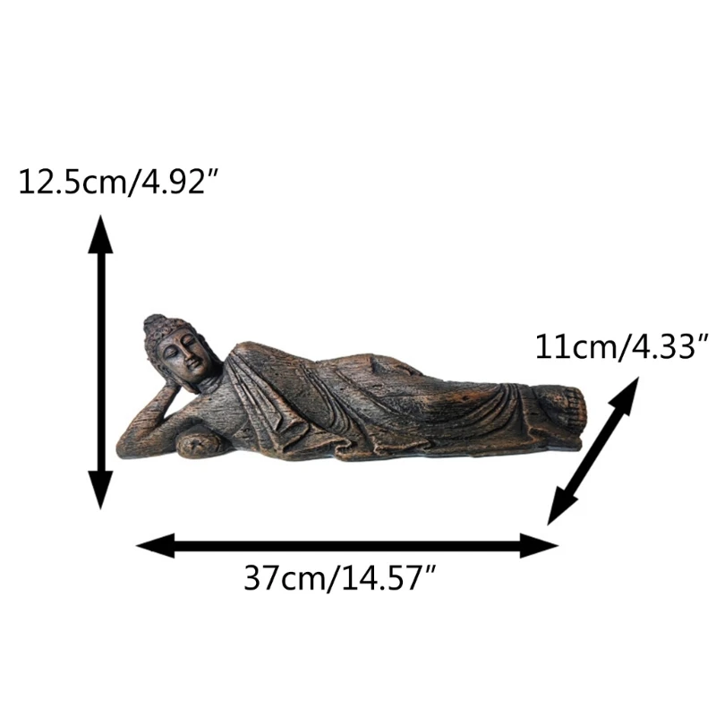 Винтажная статуя Будды для аквариума тонущая смола украшение аксессуар