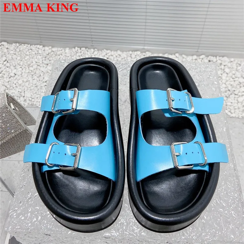 

Шлепанцы женские летние на толстой подошве, из мягкой кожи